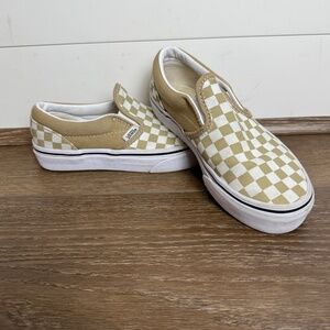 Vans Slip-On Color Theory Cornstalk Checkerboard Lifestyle Sneaker Size 2.5